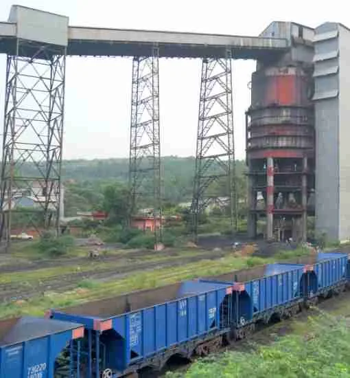 Mineral processing plant surrounded by greenery